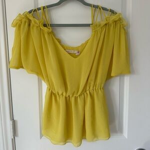 Chelsea & Violet Sunny Yellow Off-Shoulder Blouse
